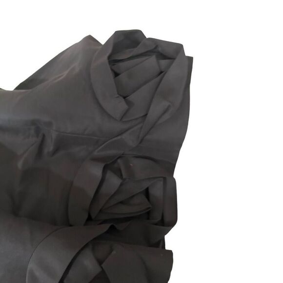 Jill Stuart Black Sleeveless Scoop Neck V Back Ruffle Hem Mini Dress Size 8 - Picture 9 of 11